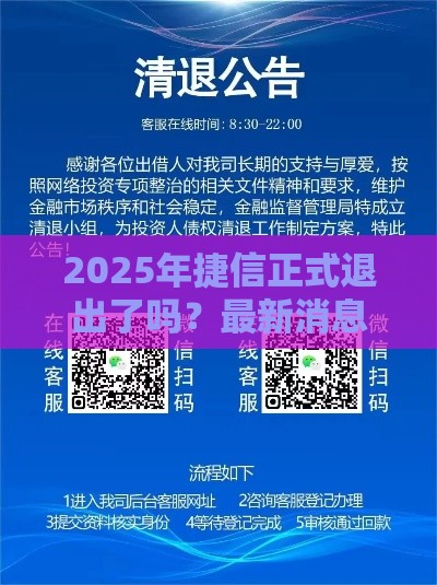 2025年捷信正式退出了吗？最新消息与靠谱网贷推荐